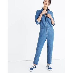 NWT Madewell Medium Wash Denim Coverall Jumpsuit